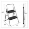 Cosco 28.13 in. Working Height 200 lbs. Capacity 2-Step Folding Steel Step Stool - Cool Gray